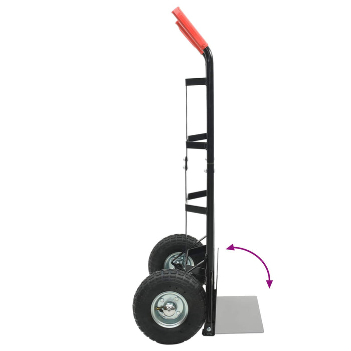 Cărucior manual Negru și roșu 57 x 46 x 113 cm Oțel - WALTI WALTI