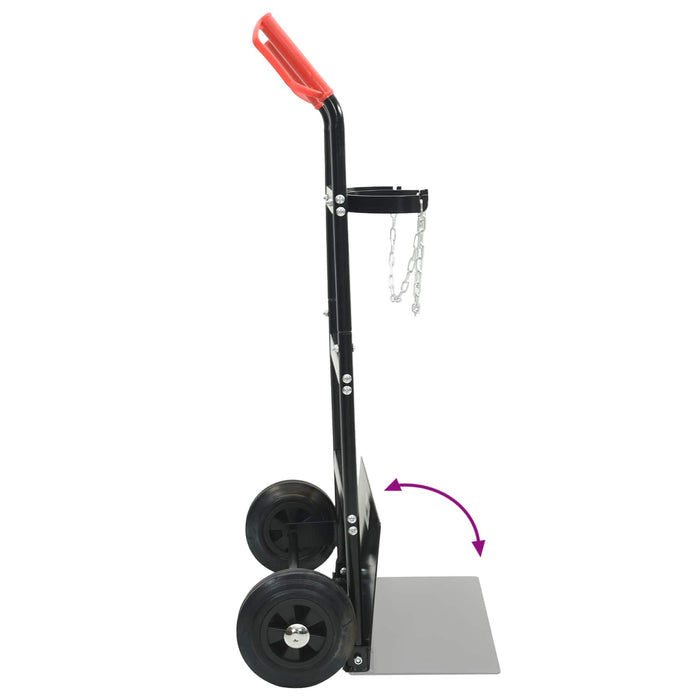 Cărucior manual Negru și roșu 63 x 43,5 x 110 cm Oțel - WALTI WALTI