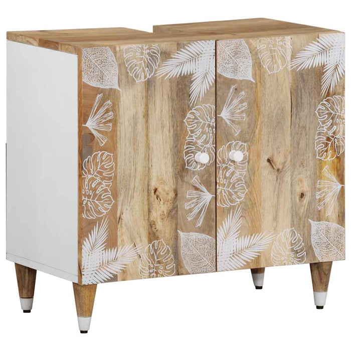 Set mobilier de baie, 5 piese, lemn masiv de mango WALTI