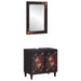 Set dulap baie Pe perete cu ușă 2 pcs Lemn de mango solid - WALTI WALTI