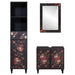 Set dulap baie cu sertar Pe perete 3 pcs Lemn de mango solid - WALTI WALTI