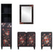 Set dulap baie cu sertar Pe perete 4 pcs Lemn de mango solid - WALTI WALTI
