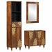 Set de mobilier pentru baie cu ușă 3 pcs Maro 62 x 33 x 58 cm - WALTI WALTI