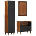 Set de mobilier pentru baie cu ușă 3 pcs Maro 62 x 33 x 58 cm - WALTI WALTI