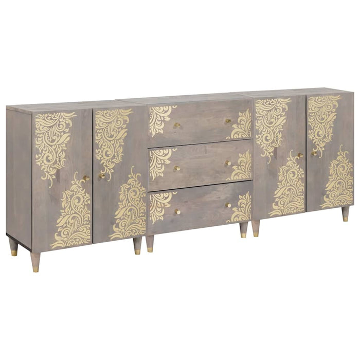 Set de mobilier pentru baie 3 pcs Gri și Aur 180 x 33 x 75 cm - WALTI WALTI