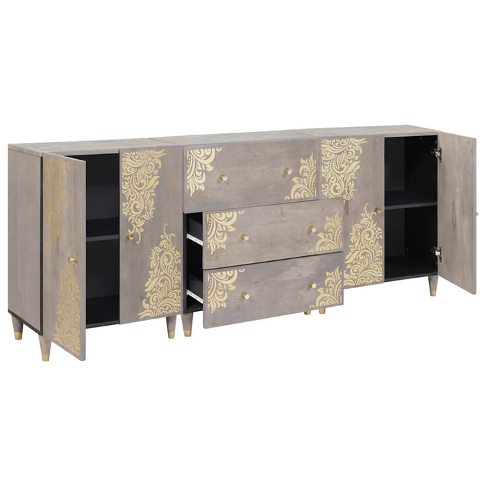 Set de mobilier pentru baie 3 pcs Gri și Aur 180 x 33 x 75 cm - WALTI WALTI