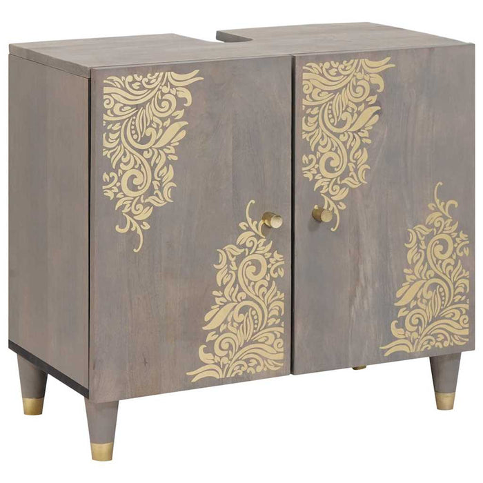 Set de mobilier pentru baie Pe perete 2 pcs Gri 62 x 33 x 58 cm - WALTI WALTI