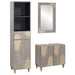 Set de mobilier pentru baie cu sertar 3 pcs Gri 62 x 33 x 58 cm - WALTI WALTI