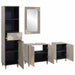 Set de mobilier pentru baie cu sertar 4 pcs Gri 62 x 33 x 58 cm - WALTI WALTI