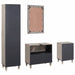 Set de mobilier pentru baie cu sertar 4 pcs Gri 62 x 33 x 58 cm - WALTI WALTI