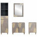 Set de mobilier pentru baie cu sertar 4 pcs Gri 62 x 33 x 58 cm - WALTI WALTI