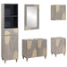Set de mobilier pentru baie cu sertar 5 pcs Gri 62 x 33 x 58 cm - WALTI WALTI