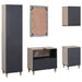 Set de mobilier pentru baie cu sertar 5 pcs Gri 62 x 33 x 58 cm - WALTI WALTI