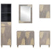 Set de mobilier pentru baie cu sertar 5 pcs Gri 62 x 33 x 58 cm - WALTI WALTI