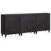 Set dulap baie 3 pcs Negru 180 x 33 x 75 cm Lemn de mango solid - WALTI WALTI
