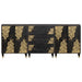 Set dulap baie 3 pcs Negru 180 x 33 x 75 cm Lemn de mango solid - WALTI WALTI