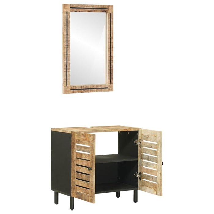 Set dulap baie 2 buc. natural 62 x 33 x 58 cm WALTI