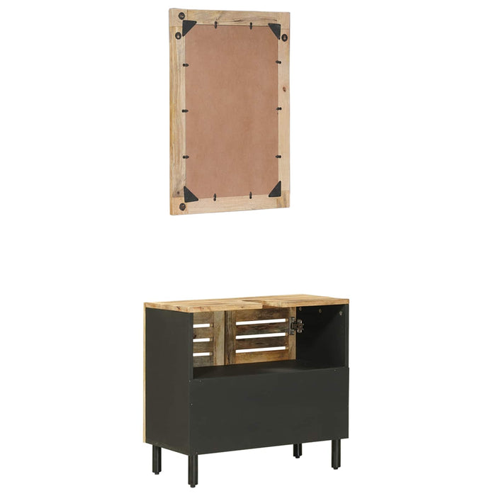 Set dulap baie 2 buc. natural 62 x 33 x 58 cm WALTI