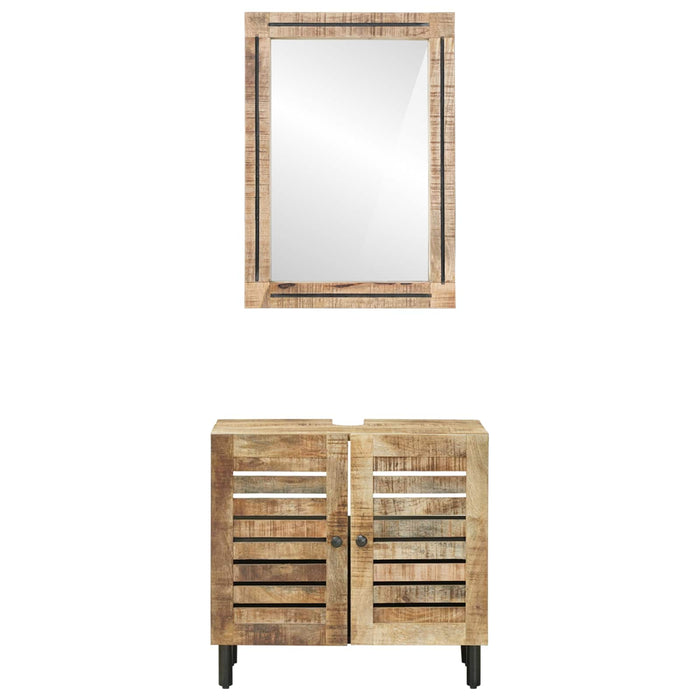 Set dulap baie 2 buc. natural 62 x 33 x 58 cm WALTI