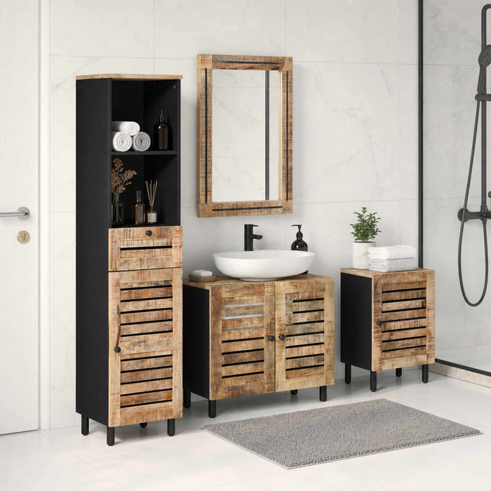 Set dulap baie 4 buc. natural 38 x 33 x 160 cm WALTI