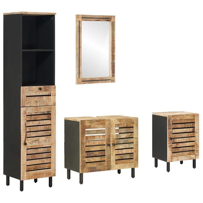 Set dulap baie 4 buc. natural 38 x 33 x 160 cm WALTI