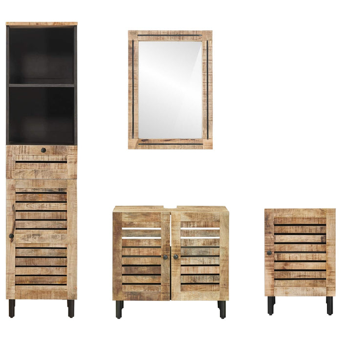 Set dulap baie 4 buc. natural 38 x 33 x 160 cm WALTI