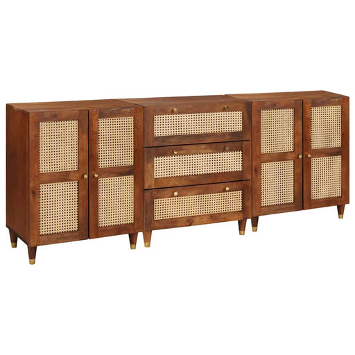 Set de bufet 3 pcs Maro 180 x 33 x 75 cm Lemn de mango solid - WALTI WALTI