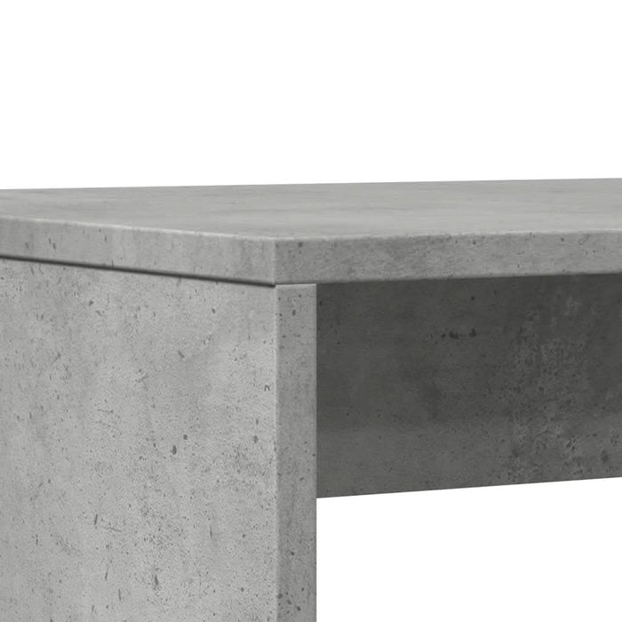 Set masă și bănci bucătărie, 3 piese, gri beton, lemn prelucrat - WALTI WALTI