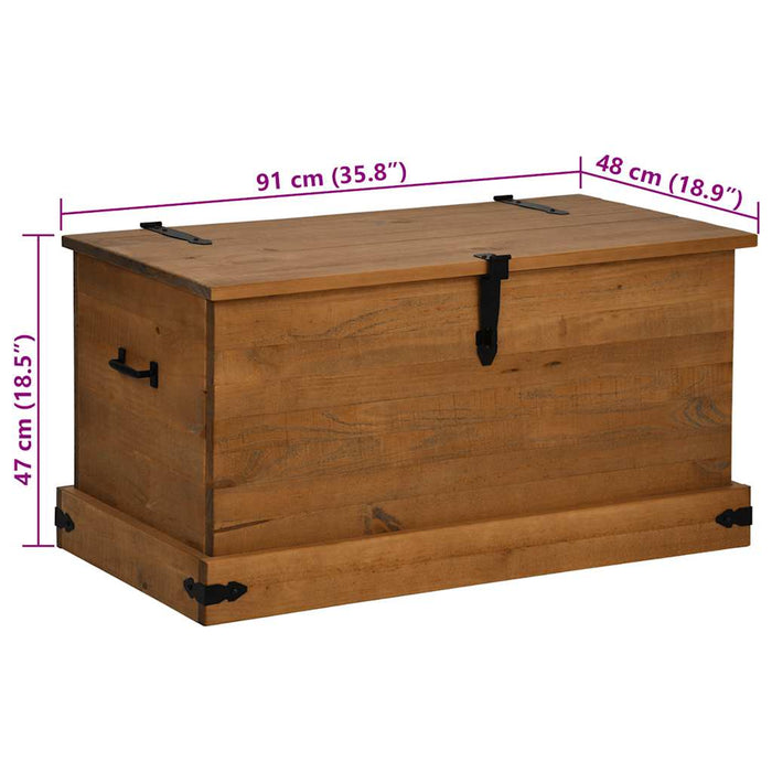 Cufă de depozitare HALDEN 91x48x47 cm din lemn masiv de pin WALTI