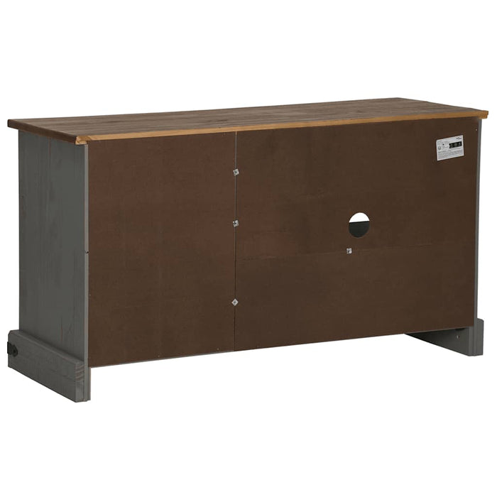 Dulap TV HALDEN cu uşă glisantă gri 110x40x60 cm lemn masiv - WALTI WALTI