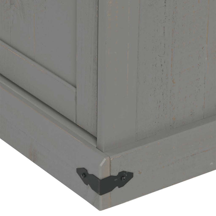 Dulap TV HALDEN 2 usi glisante gri 150x40x60 cm lemn masiv - WALTI WALTI