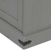 Dulap TV HALDEN 2 usi glisante gri 150x40x60 cm lemn masiv - WALTI WALTI