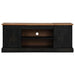 Dulap TV HALDEN 2 usi glisante negru 150x40x60 cm lemn masiv - WALTI WALTI