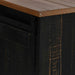 Dulap TV HALDEN 2 usi glisante negru 150x40x60 cm lemn masiv - WALTI WALTI