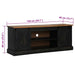 Dulap TV HALDEN 2 usi glisante negru 150x40x60 cm lemn masiv - WALTI WALTI