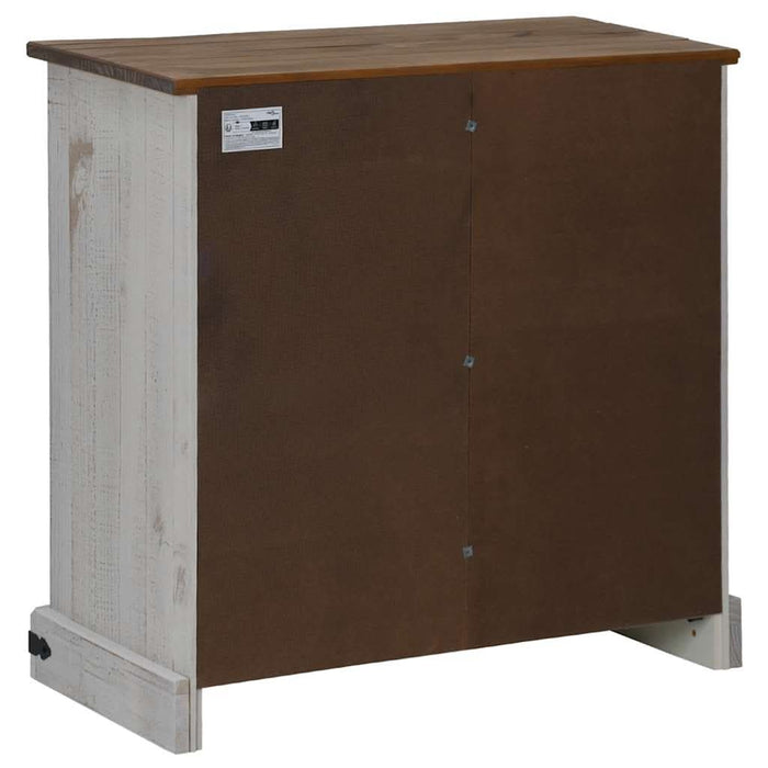 Bufetă HALDEN cu uşă glisantă alb 80x40x80 cm lemn masiv - WALTI WALTI