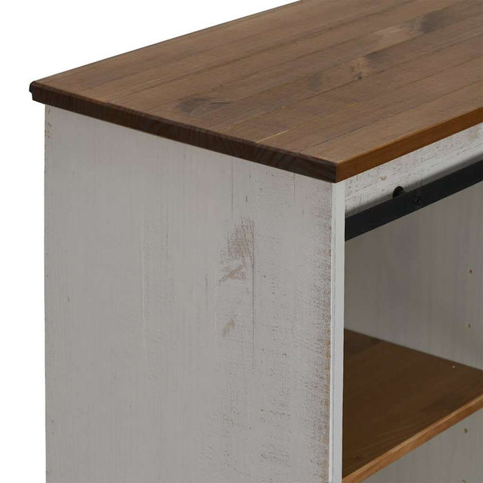 Bufetă HALDEN cu uşă glisantă alb 80x40x80 cm lemn masiv - WALTI WALTI
