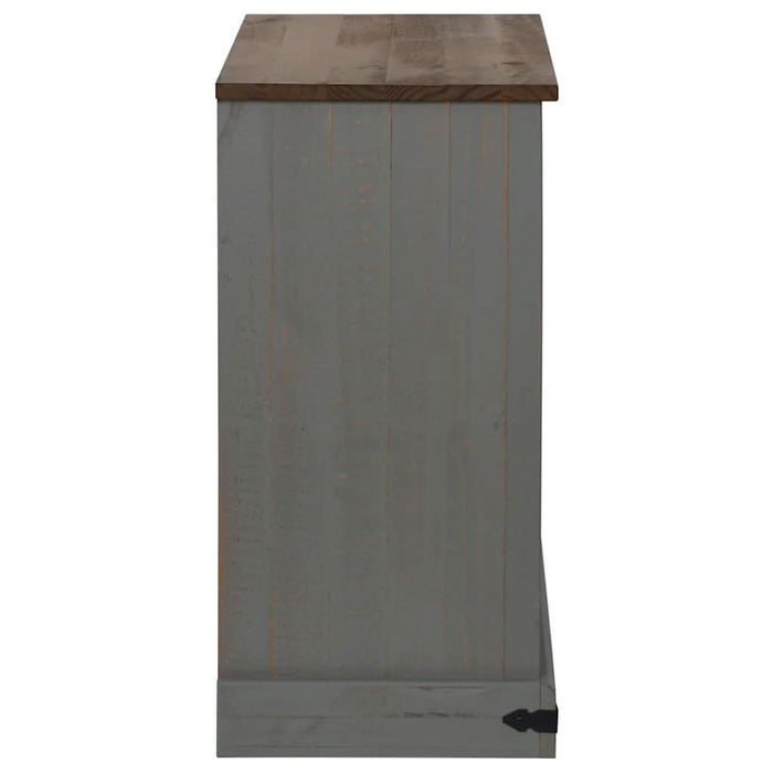 Comodă HALDEN cu uşă glisantă gri 80x40x80 cm lemn masiv - WALTI WALTI