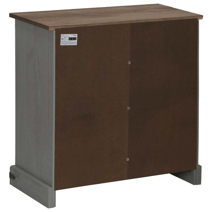Comodă HALDEN cu uşă glisantă gri 80x40x80 cm lemn masiv - WALTI WALTI