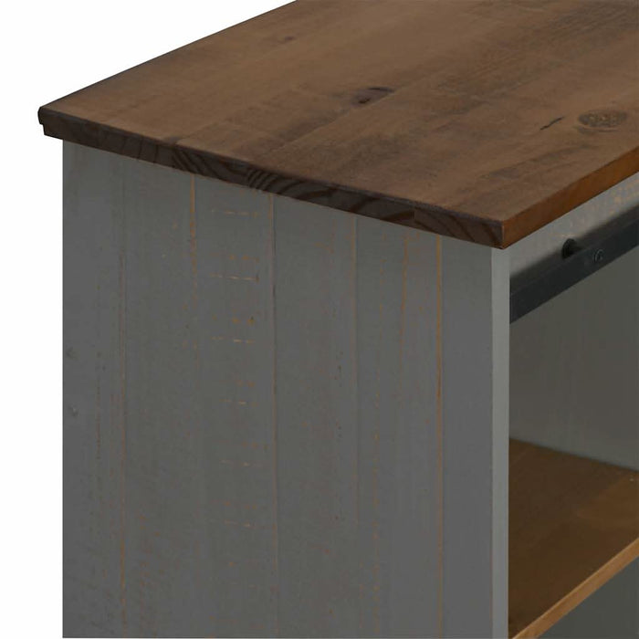 Comodă HALDEN cu uşă glisantă gri 80x40x80 cm lemn masiv - WALTI WALTI