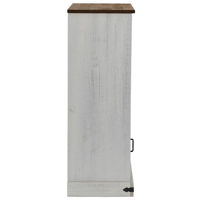 Dulap de vinuri HALDEN cu rafturi pentru vin ușă glisantă alb WALTI