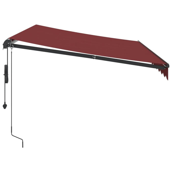 Copertina retractabilă automat cu LED-uri, vișiniu, 350x250 cm - WALTI WALTI
