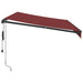 Copertina retractabilă automat cu LED-uri, vișiniu, 350x250 cm - WALTI WALTI