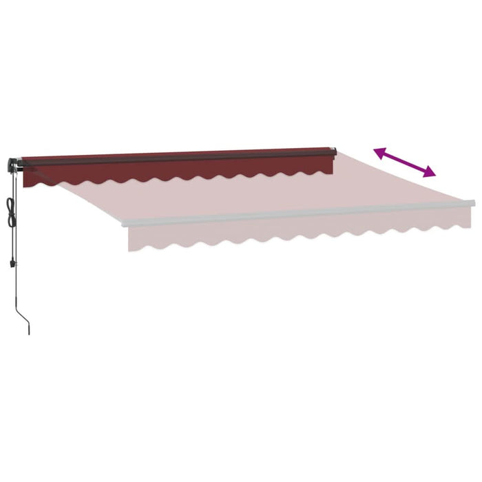 Copertina retractabilă automat cu LED-uri, vișiniu, 350x250 cm - WALTI WALTI