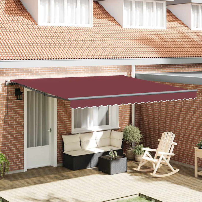 Copertina retractabilă manual, vișiniu, 400x300 cm - WALTI WALTI