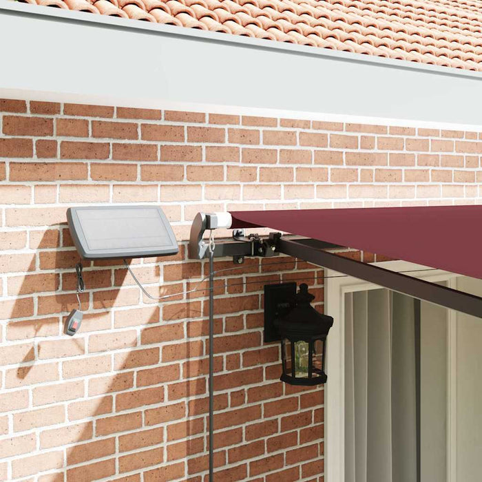 Copertina retractabilă manual cu LED-uri, vișiniu, 400x300 cm - WALTI WALTI