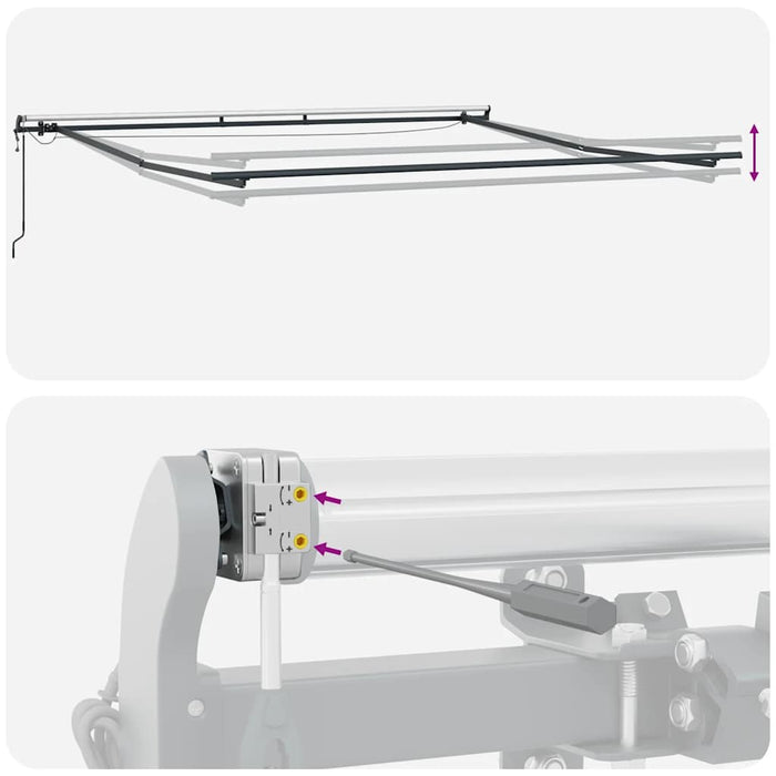 Copertina retractabilă automat cu LED-uri, vișiniu, 400x300 cm - WALTI WALTI