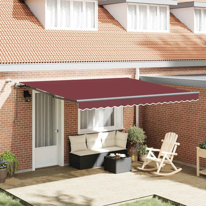 Copertina retractabilă automat cu LED-uri, vișiniu, 400x300 cm - WALTI WALTI