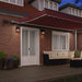 Copertina retractabilă manual cu LED-uri, vișiniu, 500x300 cm - WALTI WALTI