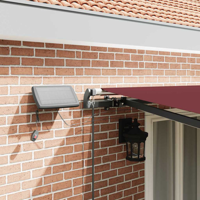 Copertina retractabilă manual cu LED-uri, vișiniu, 500x300 cm - WALTI WALTI